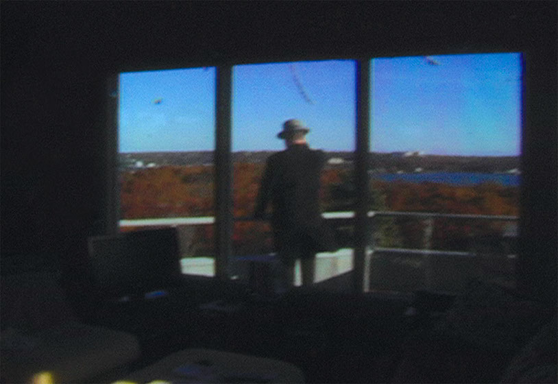 Scene from Caterina Verde's video, "All You Can't Eat and Other Tales of Waiting".&nbsp;&nbsp; Balcony