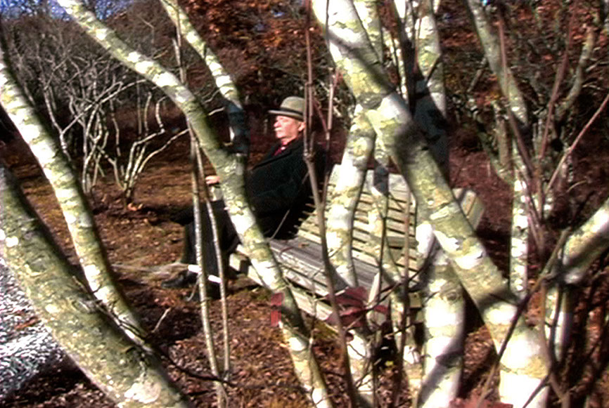 Scene from Caterina Verde's video, "All You Can't Eat and Other Tales of Waiting".&nbsp;&nbsp; Bench
