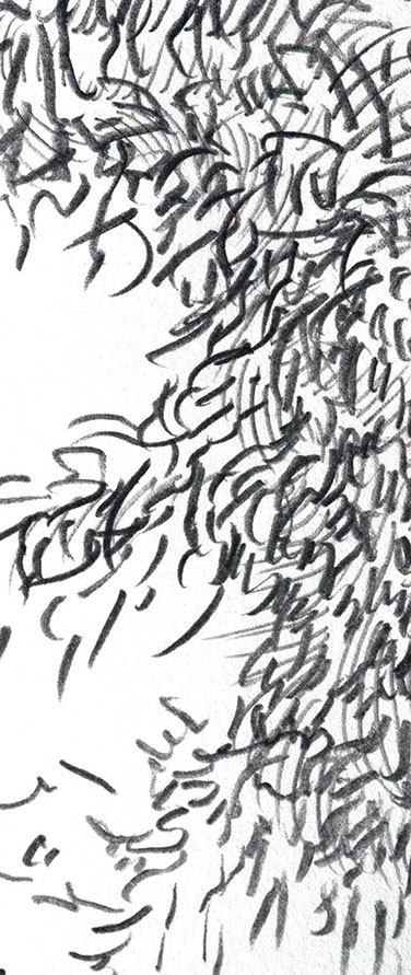 Caterina Verde - Prehistoric Runner, drawing.