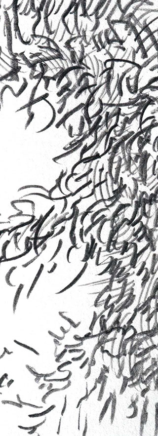 Caterina Verde - Prehistoric Runner, drawing.